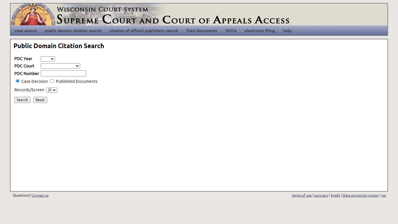 Public Domain Citation Search - wscca.wicourts.gov
